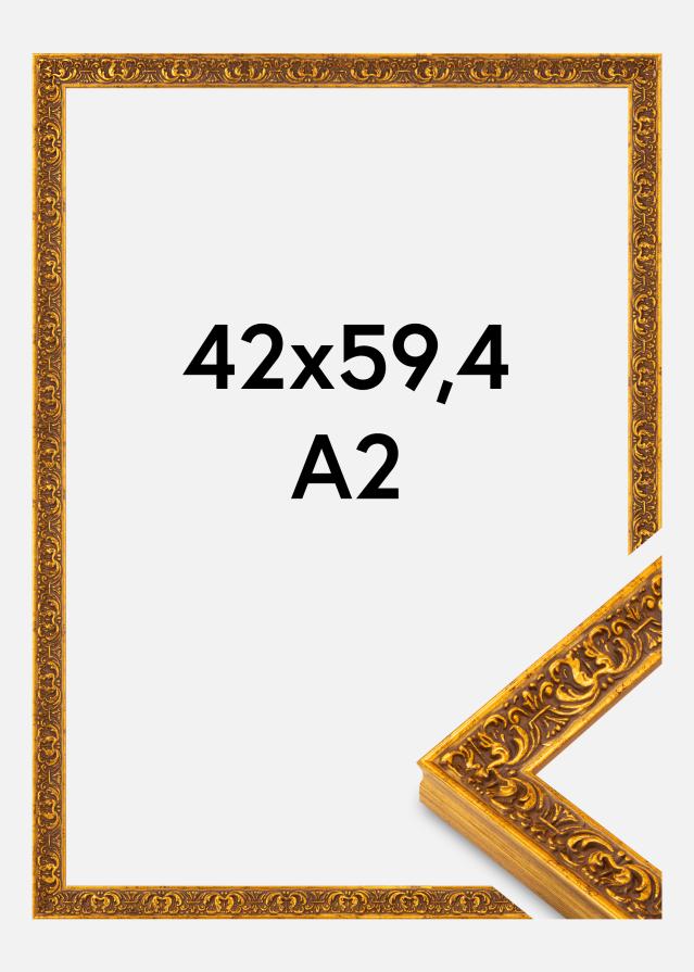 Rama Amber Akrylglas Guld 42x59,4 cm (A2)