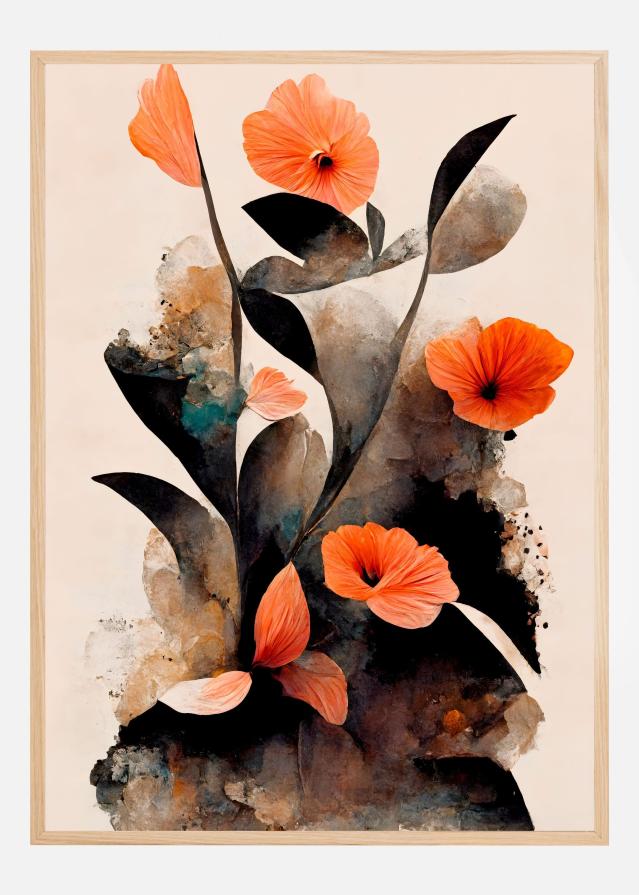 Coral Flowers Plakat