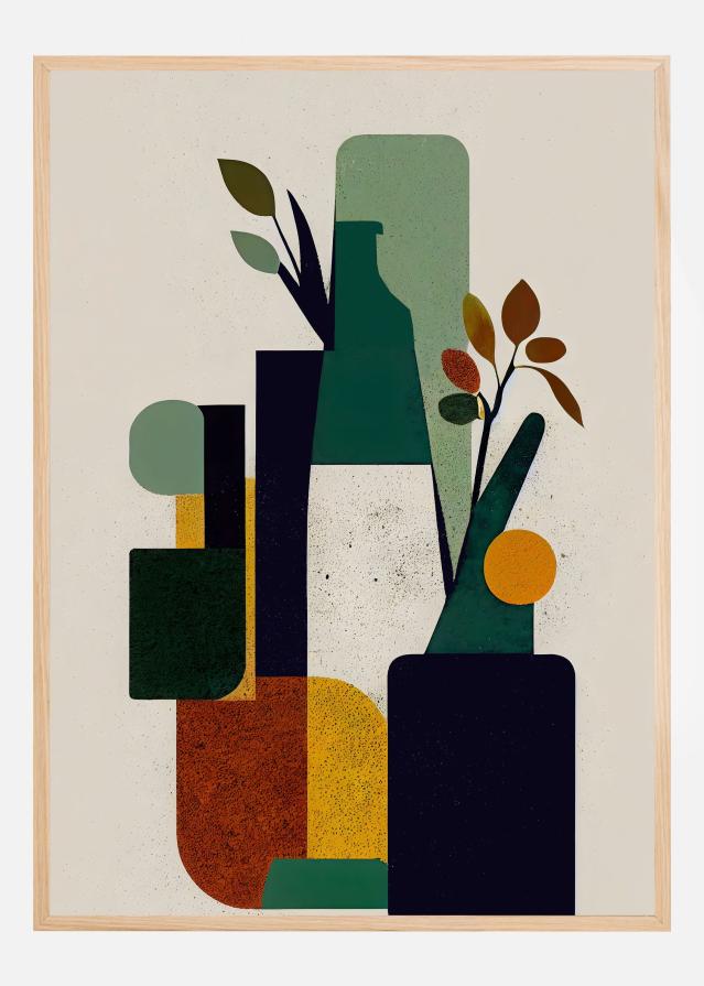 Bottle and Plant Plakat