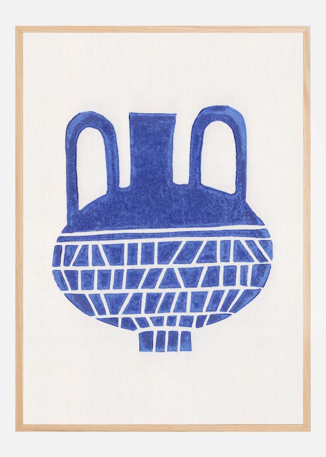 Linocut Vase #6 Plakat
