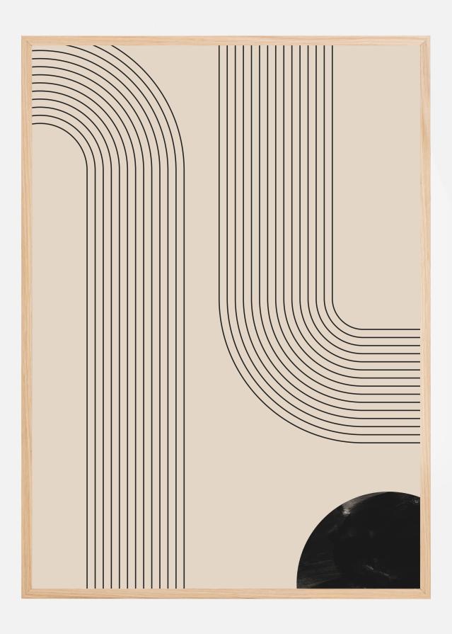 Black Minimal Line Art Plakat