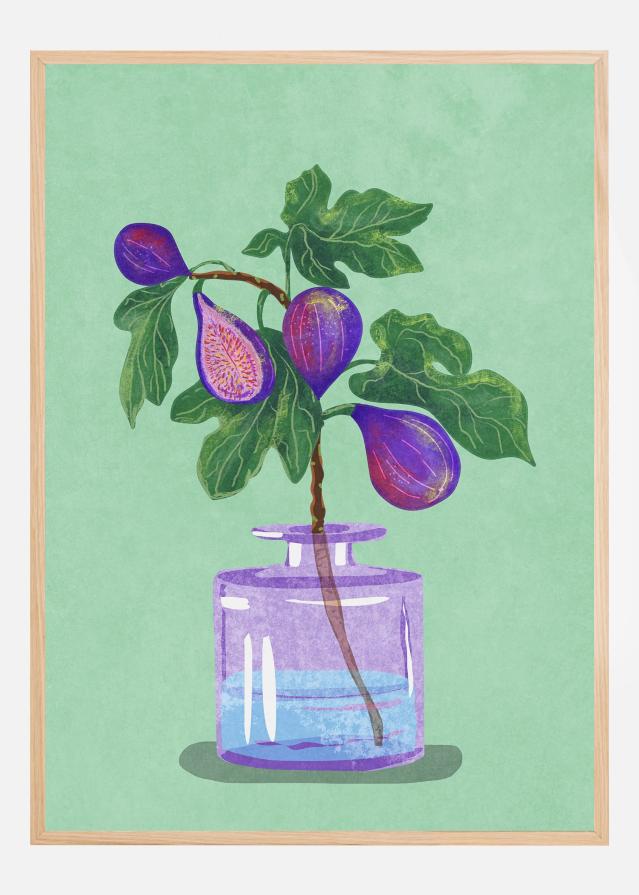 Figs Branch In Vase Plakat