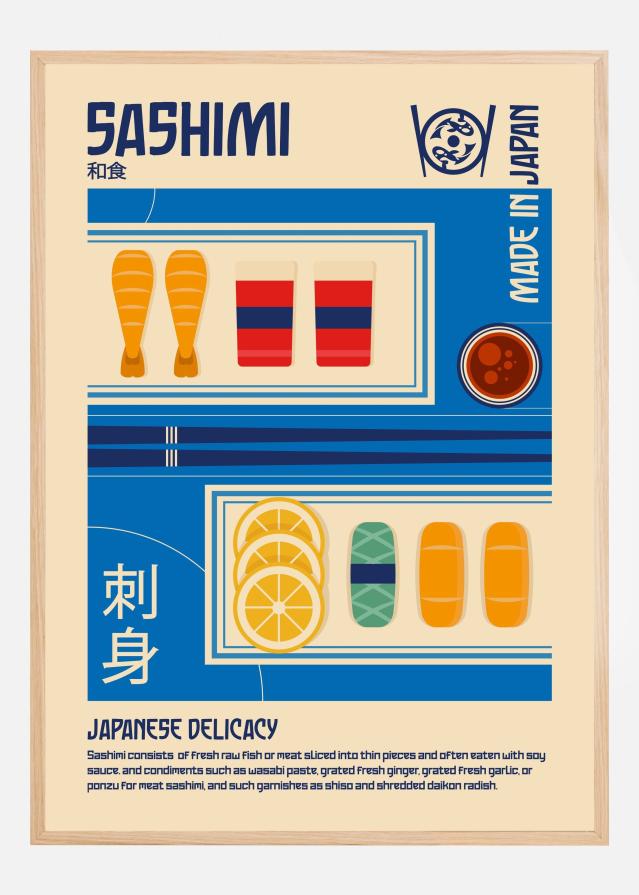 Sashimi Japanese Food Print Plakat