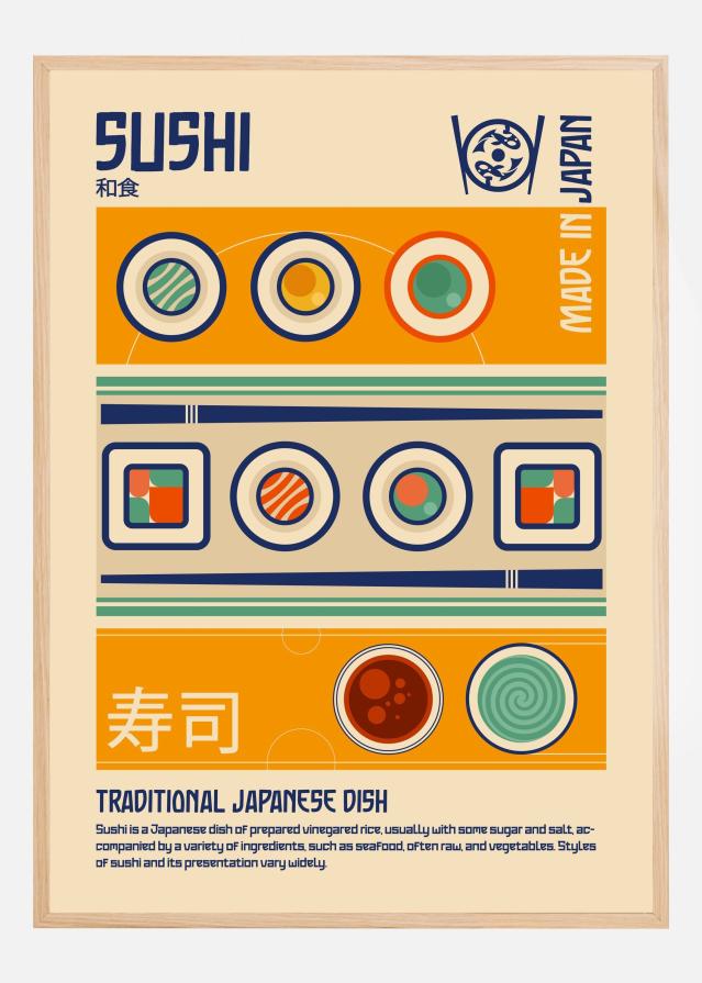Sushi Japanese Food Print Plakat