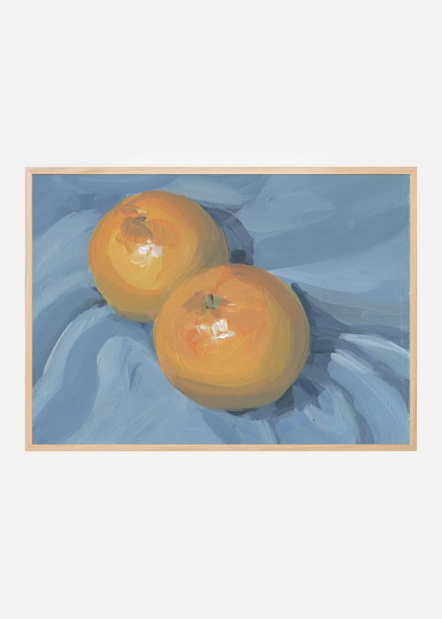 Oranges on Blue Plakat
