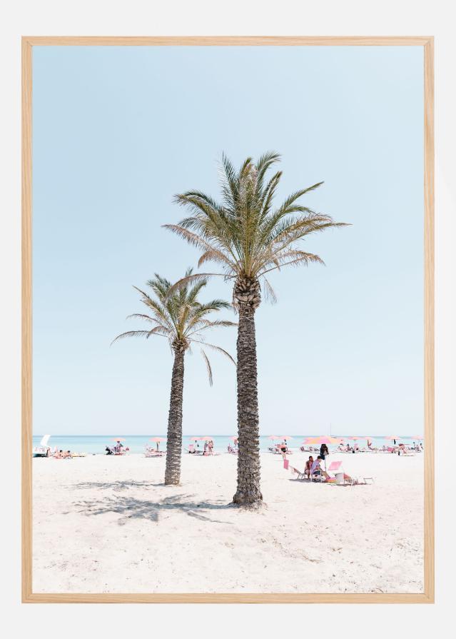 Palm tree at the beach Plakat
