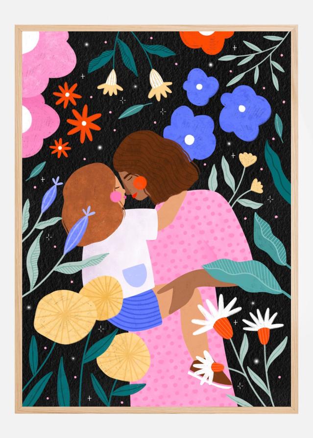 Mum and Daughter In Bloom Plakat