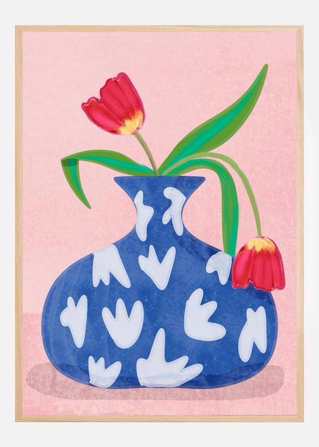 Tulpe in vase Plakat