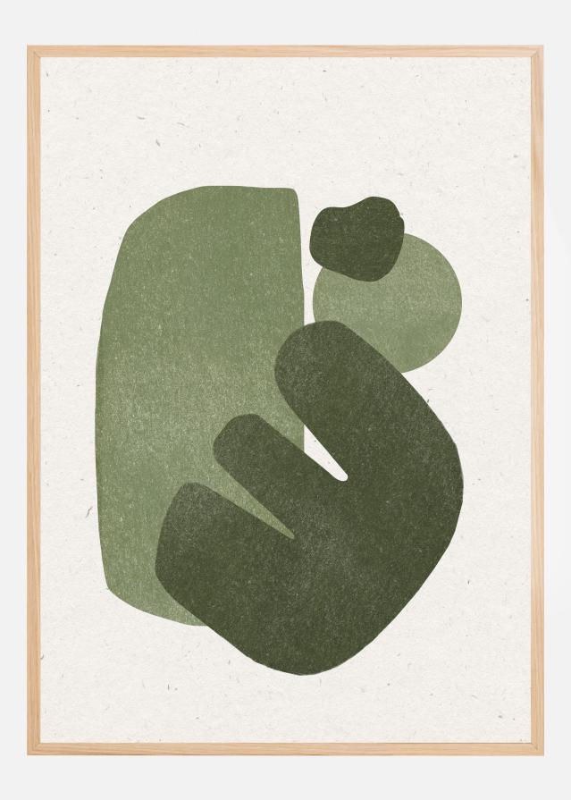 Modern Green Shapes Plakat