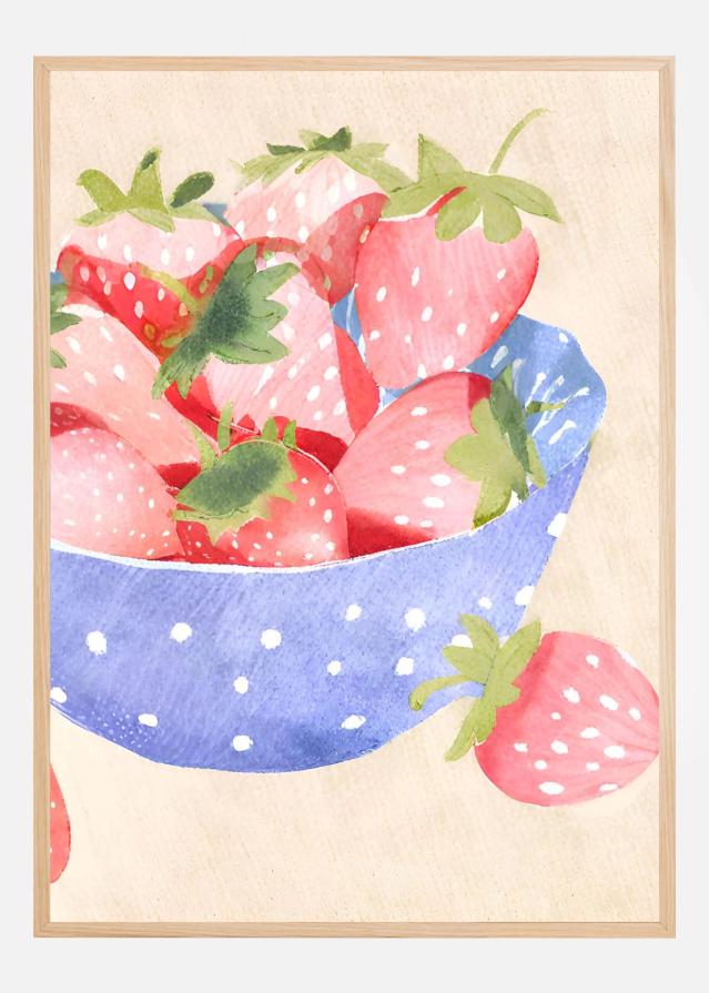 Erdbeeren in Schale Plakat