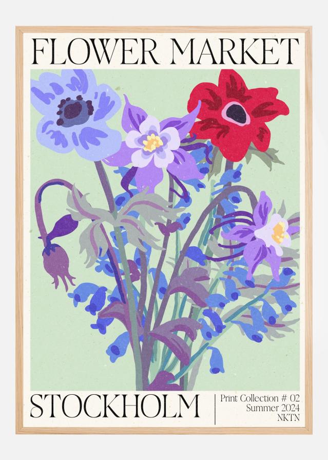 Stockholm Flower Market Plakat