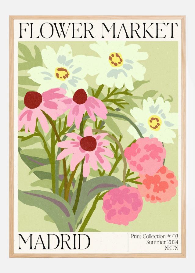 Madrid Flower Market Plakat