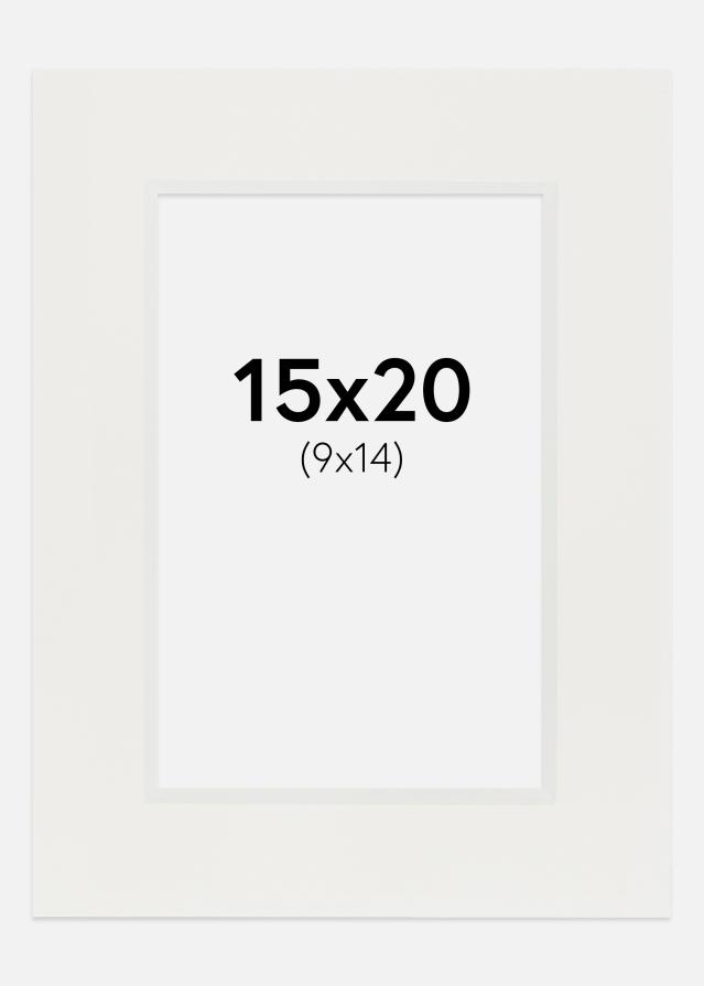 Passe-patrout Biały 3 mm Biały środek 15x20 cm (9x14)