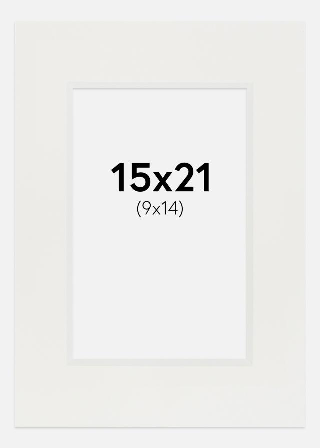 Passe-patrout Biały 3 mm Biały środek 15x21 cm (9x14)