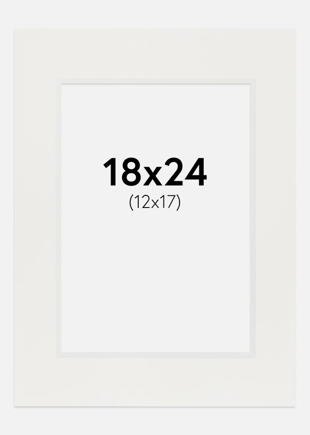 Passe-patrout Biały 3 mm Biały środek 18x24 cm (12x17)