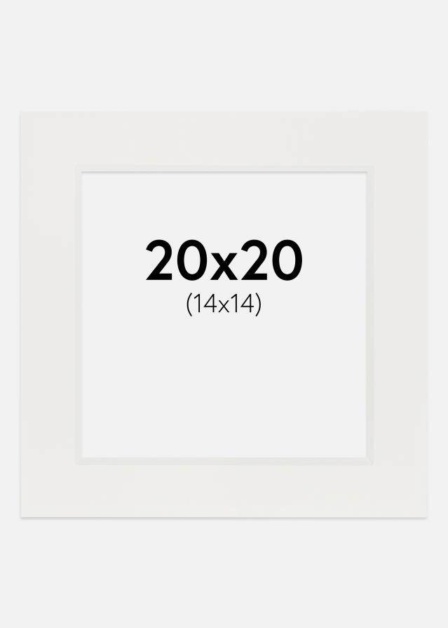 Passe-patrout Biały 3 mm Biały środek 20x20 cm (14x14)