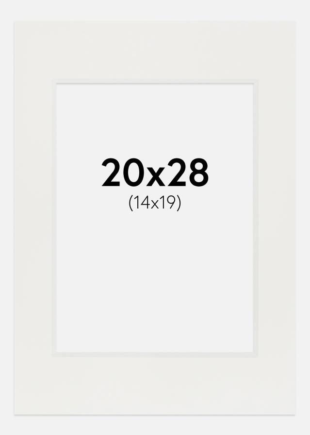 Passe-patrout Biały 3 mm Biały środek 20x28 cm (14x19)