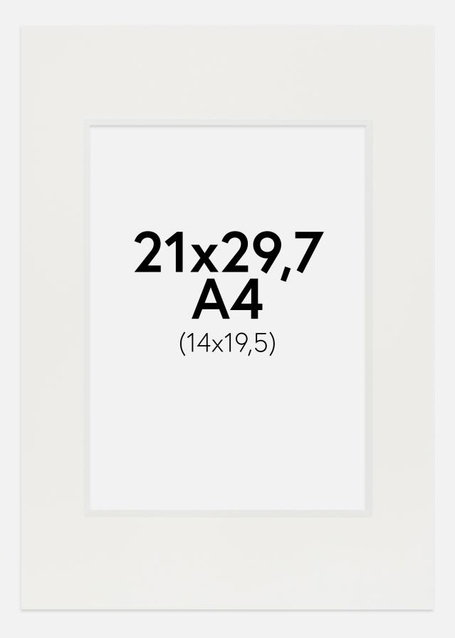 Passe-patrout Biały 3 mm Biały środek A4 21x29,7 cm (14x19,5)