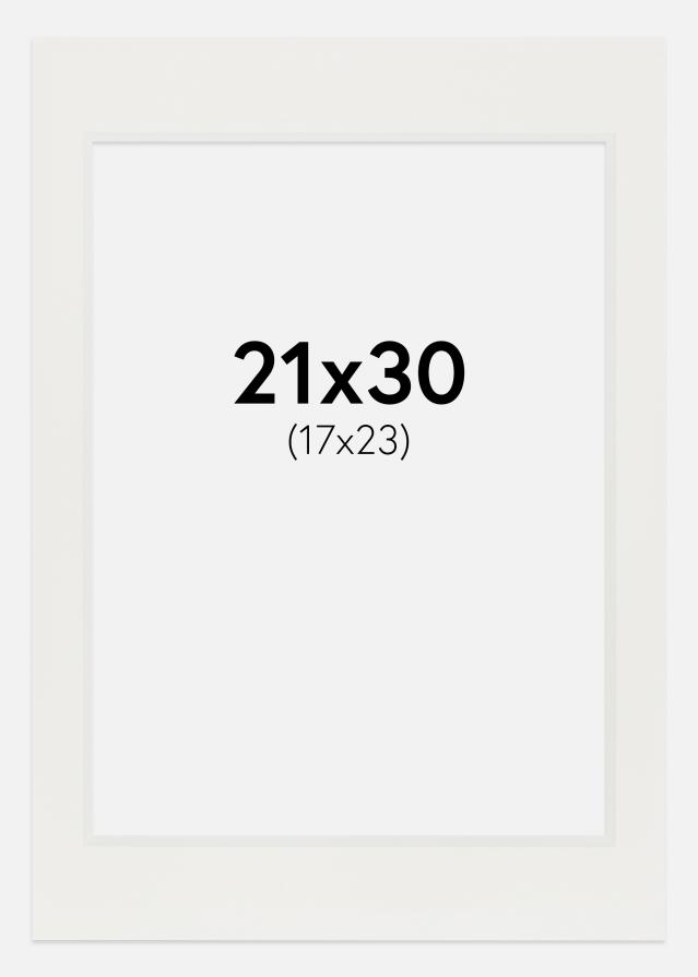 Passe-patrout Biały 3 mm Biały środek 21x30 cm (17x23)