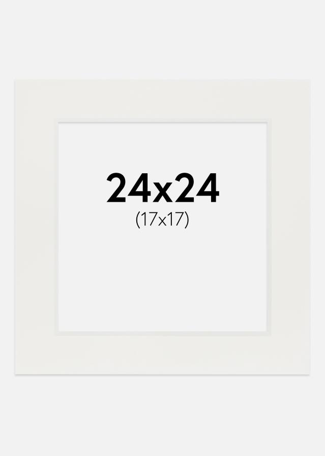 Passe-patrout Biały 3 mm Biały środek 24x24 cm (17x17)