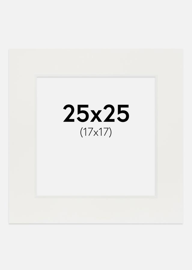 Passe-patrout Biały 3 mm Biały środek 25x25 cm (17x17)