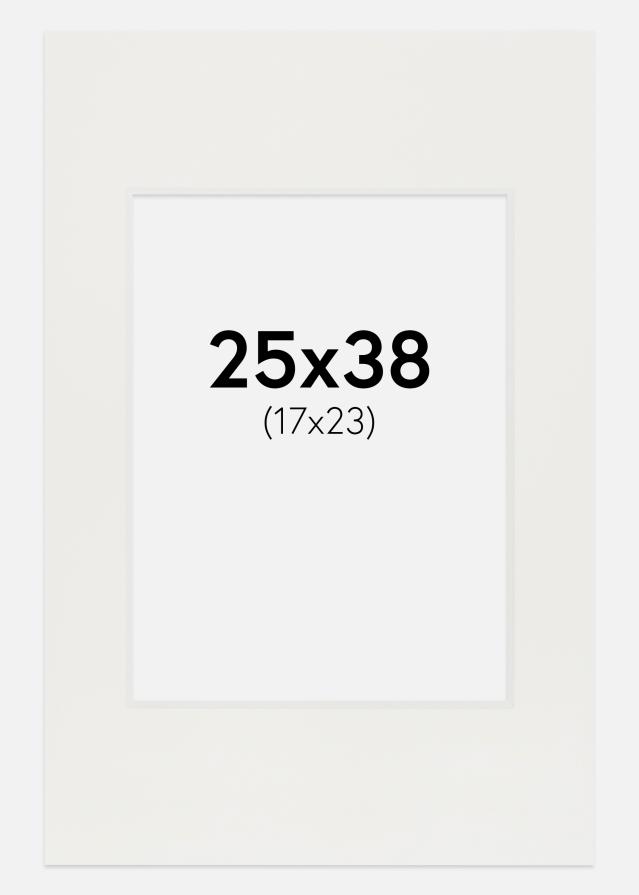 Passe-patrout Biały 3 mm Biały środek 25x38 cm (17x23)