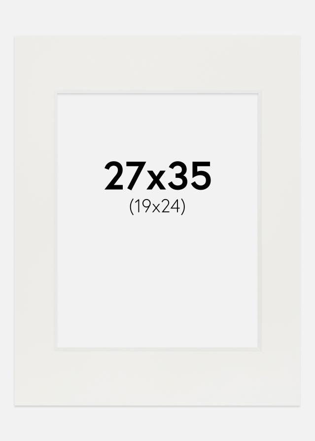 Passe-patrout Biały 3 mm Biały środek 27x35 cm (19x24)