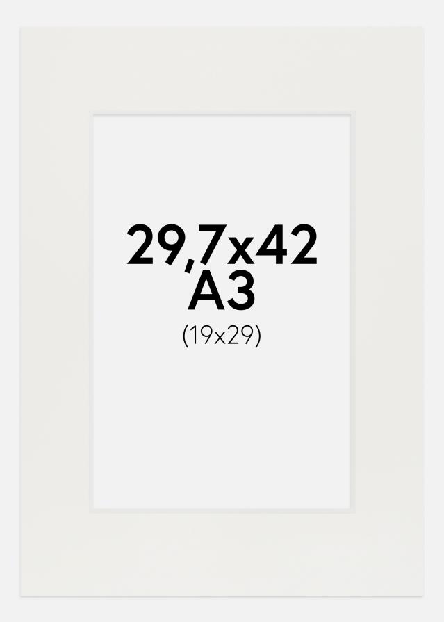 Passe-patrout Biały 3 mm Biały środek 29,7x42 cm (19x29)