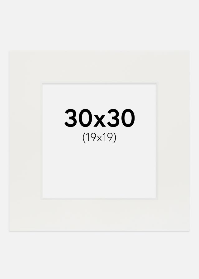 Passe-patrout Biały 3 mm Biały środek 30x30 cm (19x19)