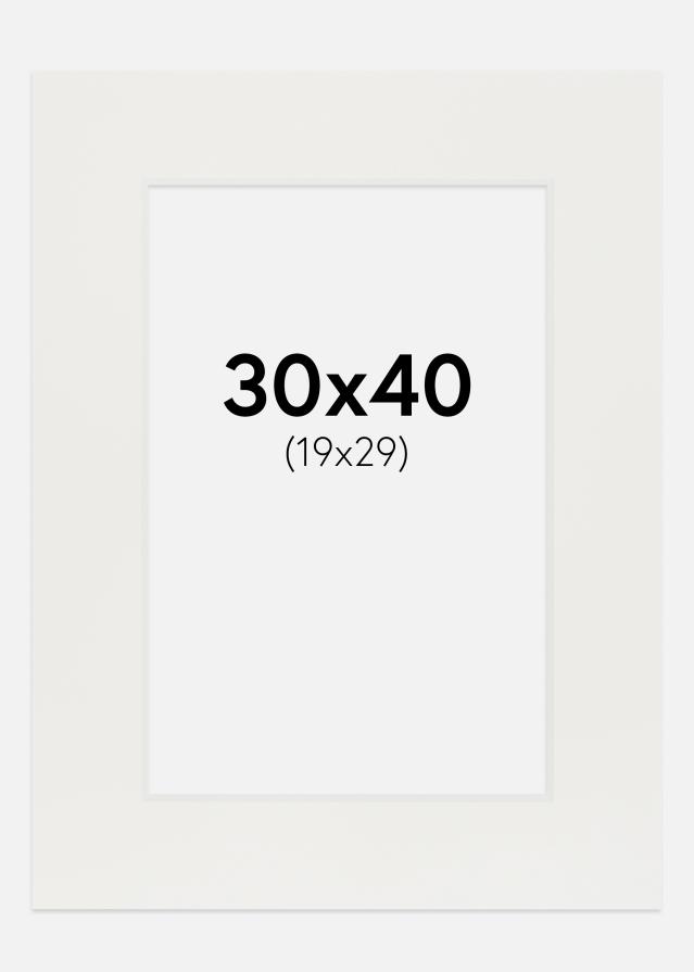 Passe-patrout Biały 3 mm Biały środek 30x40 cm (19x29)