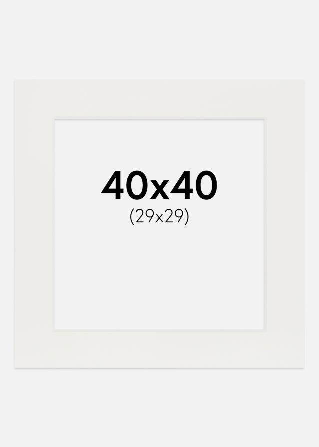 Passe-patrout Biały 3 mm Biały środek 40x40 cm (29x29)