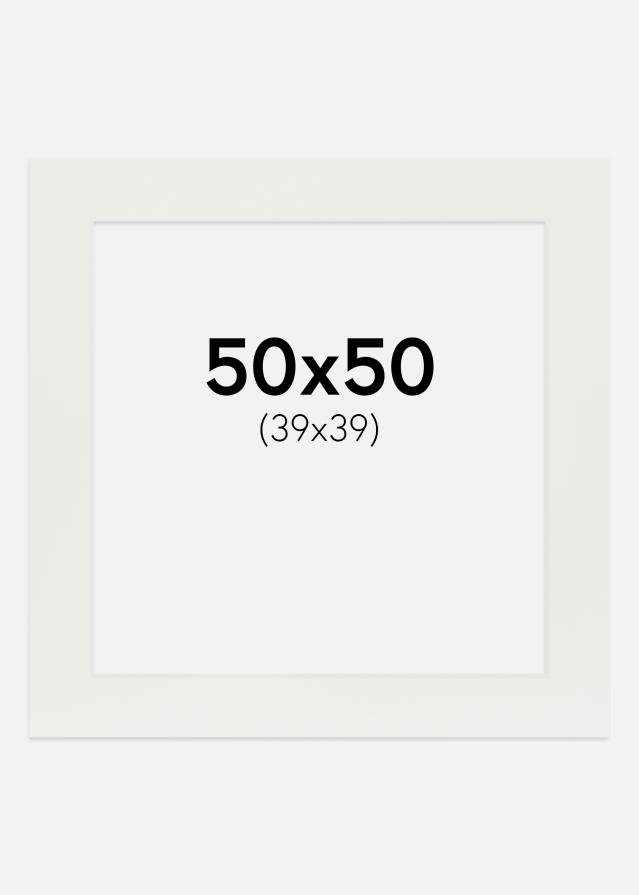 Passe-patrout Biały 3 mm Biały środek 50x50 cm (39x39)