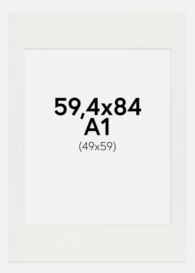 Passe-patrout Biały 3 mm Biały środek 59,4x84 cm (49x59)