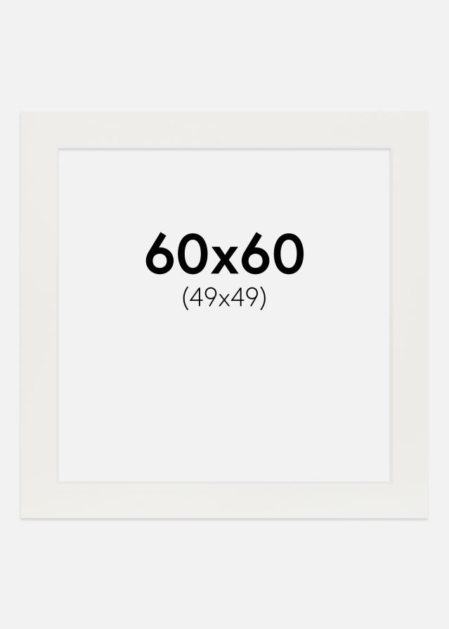 Passe-patrout Biały 3 mm Biały środek 60x60 cm (49x49)