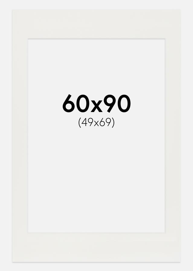 Passe-patrout Biały 3 mm Biały środek 60x90 cm (49x69)