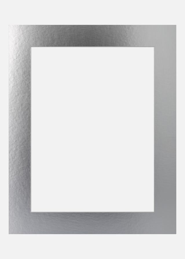 Passepartout Silver Metal (Białe Rdzeń) 30x40 cm (20x28,7 - A4)