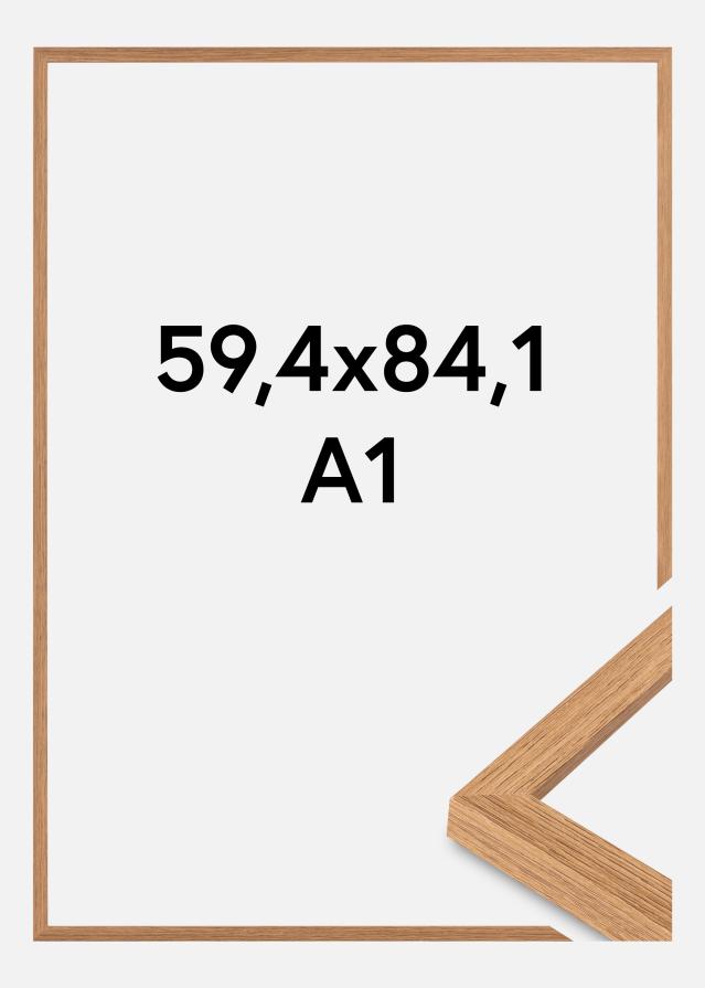 Rama Modern Szkło akrylowe Drewno tekowe 59,4x84,1 cm (A1)