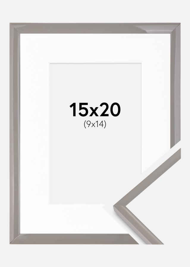 Ramka New Lifestyle ziemisty szary 15x20 cm - Passe-partout Biały 10x15 cm