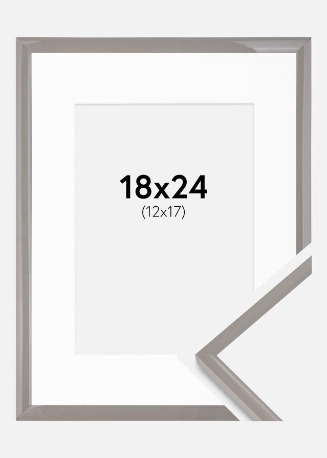 Ramka New Lifestyle ziemisty szary 18x24 cm - Passe-partout Biały 13x18 cm