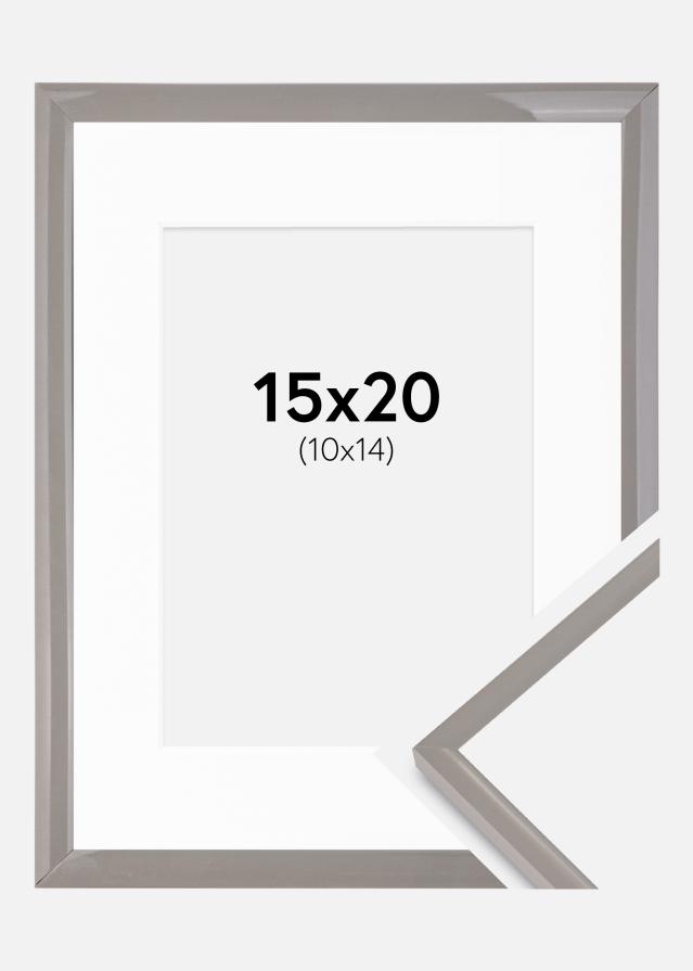Ramka New Lifestyle ziemisty szary 15x20 cm - Passe-partout Biały 11x15 cm