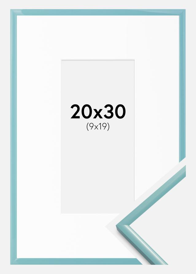Ramka New Lifestyle Turkos 20x30 cm - Passe-partout Biały 10x20 cm
