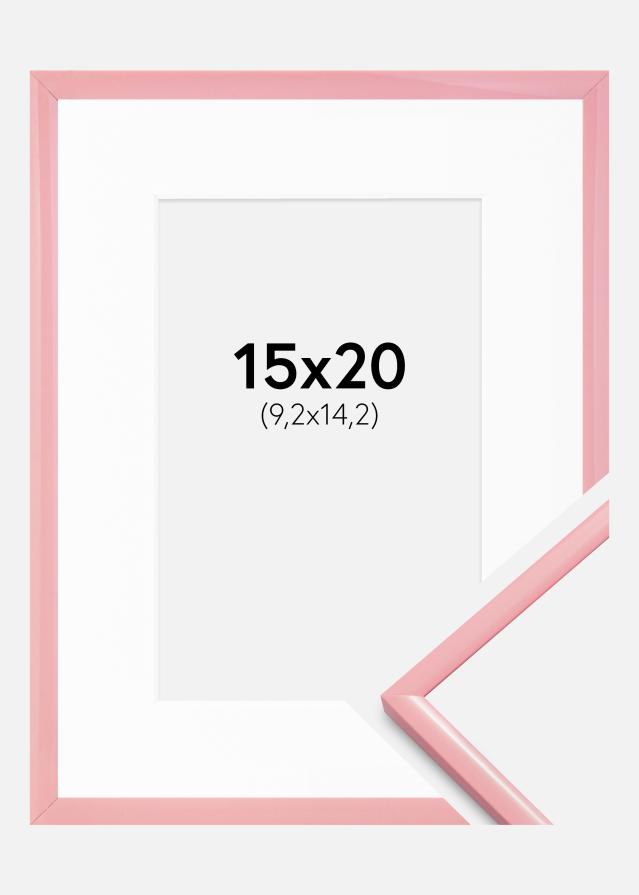 Ramka New Lifestyle Różowy 15x20 cm - Passe-partout Biały 4x6 cali