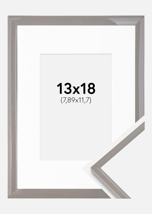 Ramka New Lifestyle ziemisty szary 13x18 cm - Passe-partout Biały 3,5x5 cali