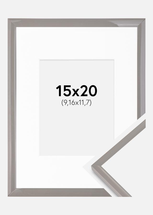 Ramka New Lifestyle ziemisty szary 15x20 cm - Passe-partout Biały 4x5 cali