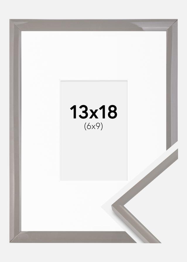 Ramka New Lifestyle ziemisty szary 13x18 cm - Passe-partout Biały 7x10 cm