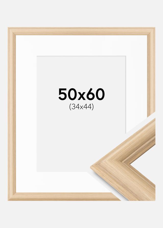 Rama Västkusten Dąb 50x60 cm - Passe-patrout Biały 35x45 cm