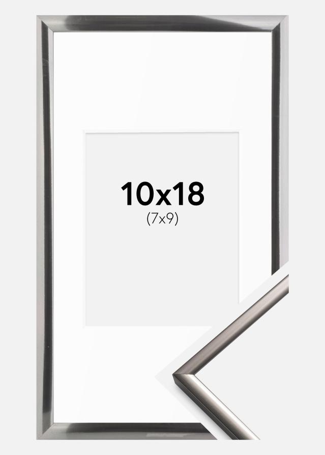 Ramka New Lifestyle Stål 10x18 cm - Passe-partout Biały 8x10 cm