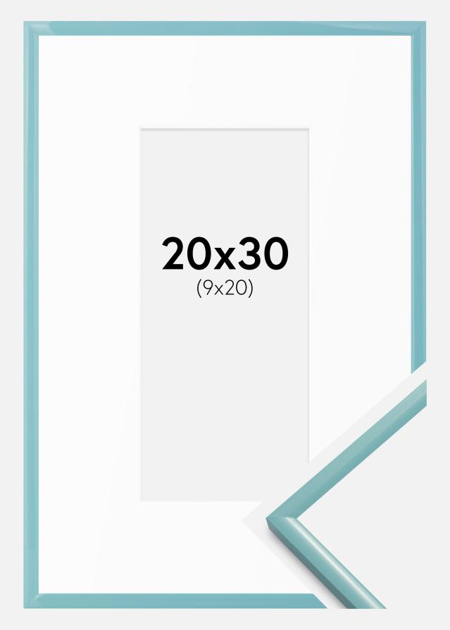 Ramka New Lifestyle Turkos 20x30 cm - Passe-partout Biały 10x21 cm