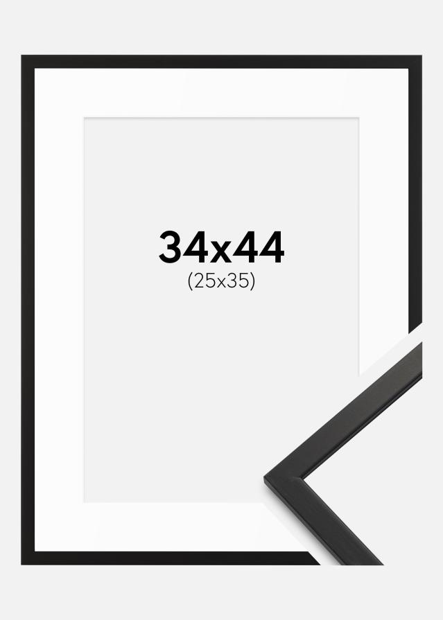 Ramka Edsbyn Czarna 34x44 cm - Passe-partout Biała 26x36 cm