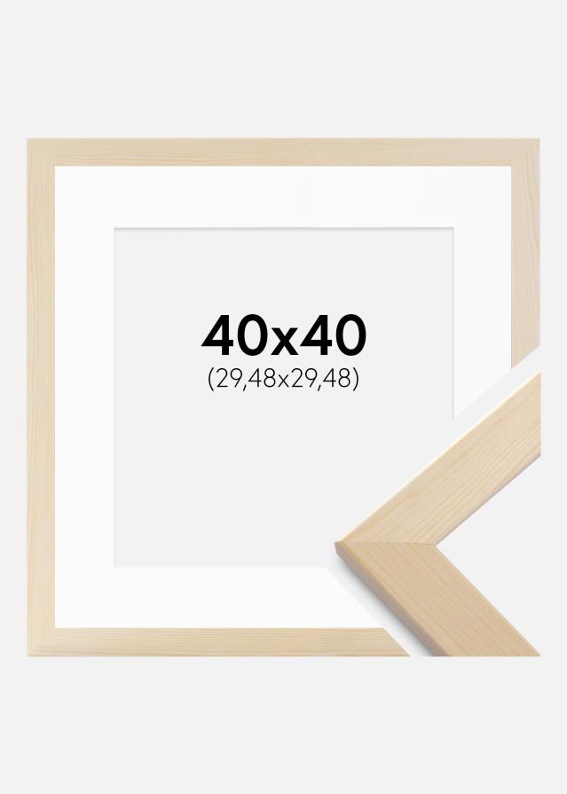 Ramka Trendline Natura 40x40 cm - Passe-partout Biały 12x12 cali